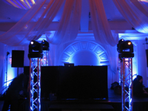 blue uplighting, up lighting, projector screen bar , sweet 16, wedding, bar bat mitzvahs new york, new jersey, connecticut